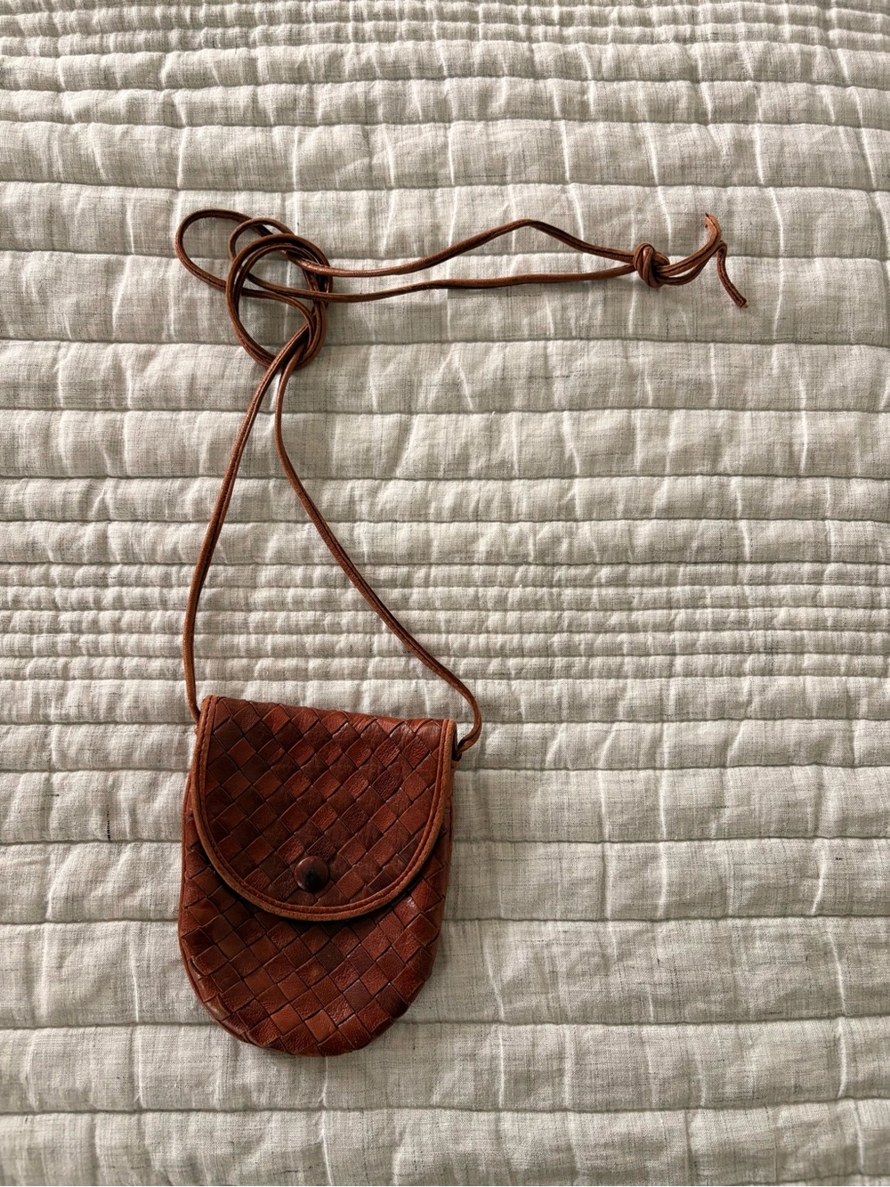 Vintage BOTTEGA VENETA mini Woven Leather Crossbody Bag